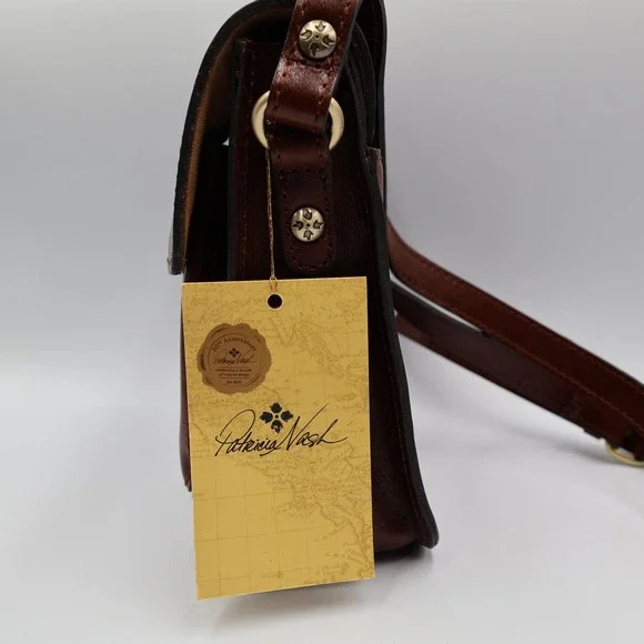 Patricia Nash Lari Crossbody Bag British Tan Vintage Veg Tan Leather P170333 - Picture 13 of 15